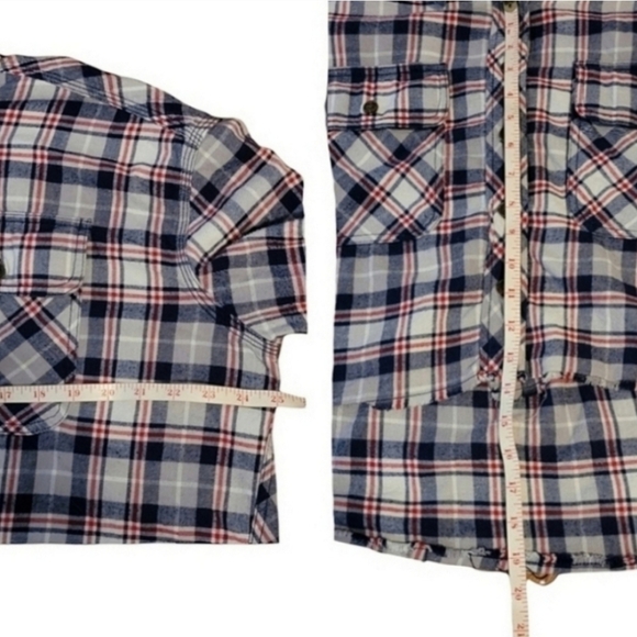 BDG Rayne Flannel Hi Low Button Down Shirt Sz S - Picture 7 of 7